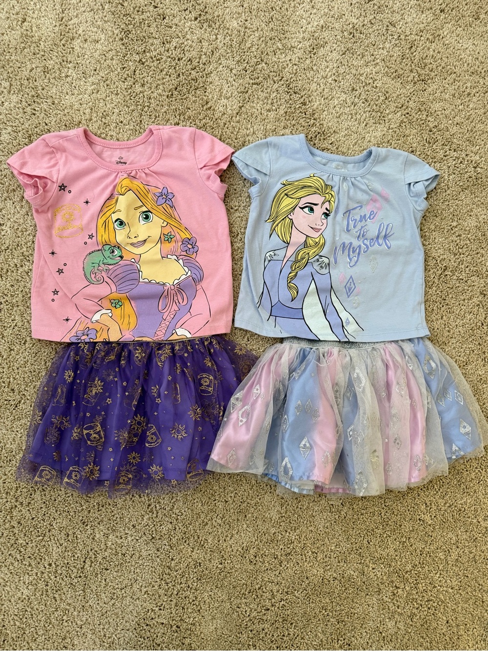 Rapunzel and Else shirt and tutu bundle